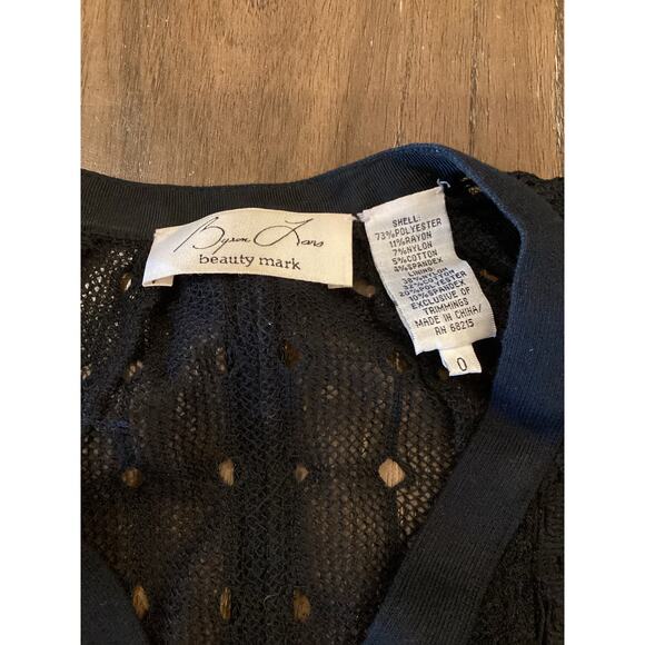 Anthropologie Beguile Byron Lars Mona Black Lace Button Front knit midi Dress 0 - Picture 7 of 12